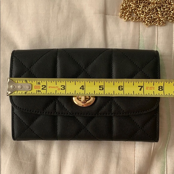 Coach Caviar Quilted Wallet on Chain Crossbody - Picture 15 of 16